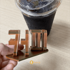 아아-정사각.gif Archivo STL 🤪 Letras de ilusión coreanas 커피 아아 🧊・Modelo imprimible en 3D para descargar