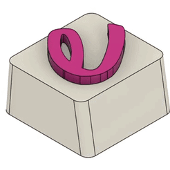 e.gif Fichier 3D gratuit KEYCAP BARBIE・Design à télécharger et à imprimer en 3D