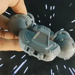 ezgif.com-gif-maker.gif STL file Star wars Cute Y-wing Chibi SD・3D printer design to download