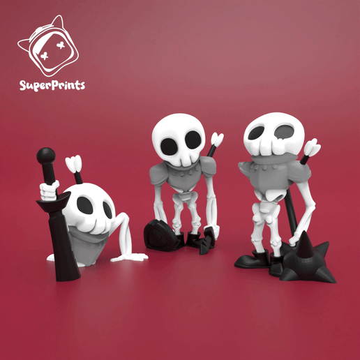 Skeletons - Easy Multicolor FDM D&D Minis (No supports)