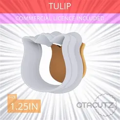 Tulip~1.25in.gif Tulip Cookie Cutter 1.25in / 3.2cm