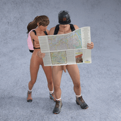 nudisthike.gif STL-Datei Tageswanderung Nudist kostenlos・3D-druckbares Modell zum herunterladen