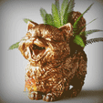 Cute-Kitty-cat-Planter-or-watering-kettle.gif Cute kitty cat planter or watering kettle- STL - feline breeds- sitting POSE - 3D PRINT MODEL