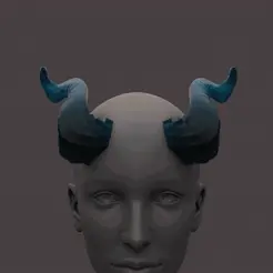 ezgif-4-13dc5bc522.gif STL file Fantasy Horns・3D print model to download