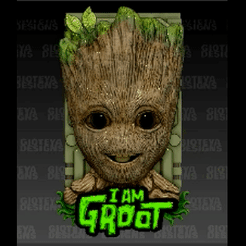 aimgroot.gif Archivo STL I am Groot・Objeto imprimible en 3D para descargar, GioteyaDesigns
