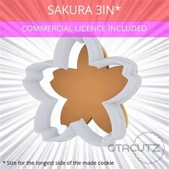 Sakura_3in.gif STL file Sakura Cookie Cutter 3in / 7.6cm・3D printing template to download