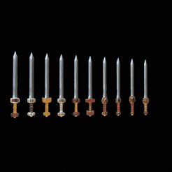 gladius-swords-10x.gif STL-Datei 10x Design Gladius Schwerter Mittelalter kostenlos・3D-druckbares Objekt zum herunterladen