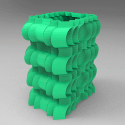 untitled.838.gif STL file FLOWERPOT ORIGAMI FACETED ORIGAMI PENCIL FLOWERPOT・3D print object to download, nikosanchez8898
