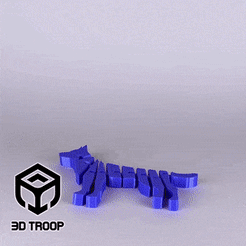 Dog-Flex-3DTROOP-Gif.gif Descargar archivo STL gratis Perro Flex・Modelo para la impresora 3D