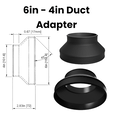 6in-to-4in-Duct-Adapter-Reducer_Increaser-v1_TitleGIF.gif Réducteur/agrandisseur d'adaptateur de conduit de 6 à 4 pouces - Fichiers STL et 3MF pour l'impression 3D