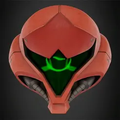 ezgif.com-video-to-gif-8.gif STL file Metroid Samus Aran Power Suit Helmet for Cosplay・Template to download and 3D print