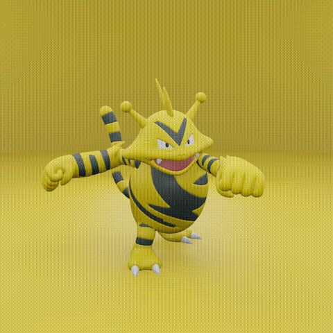 🐉 Pokemon No. 125, 239, 466 Electabuzz, Elekid, Electivire・ STL File ...