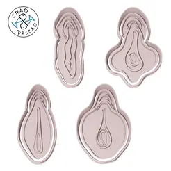 VULVAS-GIF.gif Vagina Shapes - Set - Cookie Cutter - Fondant - Polymer clay
