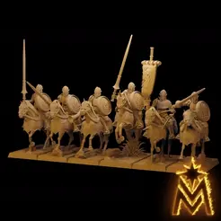 GIF.gif High Elf Lancers Unit | 32mm Scale Presupported Miniatures
