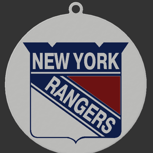 🆕 New York Rangers - Adorno de Navidad・Archivo STL para Impresión 3D・Cults