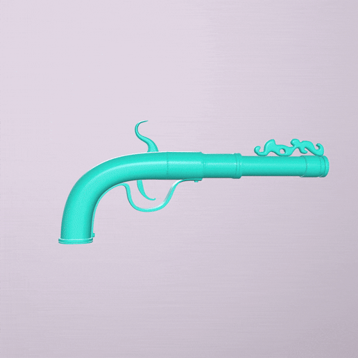 Antique Blunderbuss Pistol 3D model