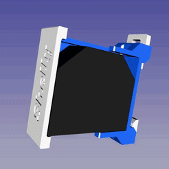 Animado.gif DIN rail bracket for 1 Shelly automation system in electrical panel used in home automation systems