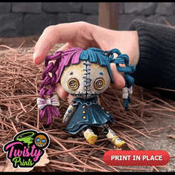 ezgif.com-gif-maker-12.gif Файл STL 🪆 Артикулированная жуткая кукла (печать на месте)🪆・Дизайн 3D принтера для загрузки