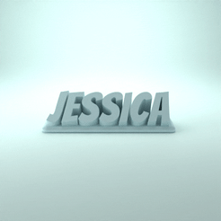 Jessica_Super.gif STL file Jessica 3D Nametag - 5 Fonts・Template to download and 3D print, LayerModels