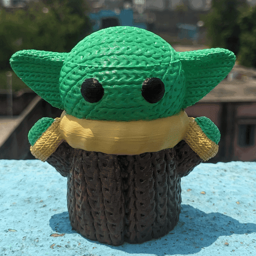 Knitted Baby Yoda (cute) 3D model