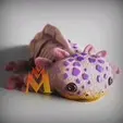 Axolotl-Salamanders-Articulated-3D-Model.gif Cute Chibi Axolotl Salamanders-Articulated 3DModel-Printable model