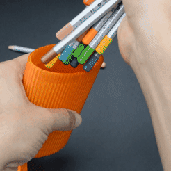 1.gif Fichier STL Tube pour crayons ou dentifrice avec pinceaux・Objet imprimable en 3D à télécharger, Hom_3D_lab