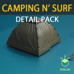 Untitled-1.gif STL file CAMPING AND SURF DETAIL PACK - 13oct - 01・3D printing model to download, Pixel3D