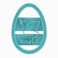 egg-with-dove-of-peace____.gif STL file cutter for polymer clay, egg with dove of peace・Model to download and 3D print
