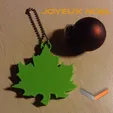 giphy.gif Maple leaf (key ring or fir decoration)