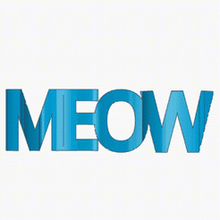 0511-_1_.gif STL-Datei Flip Text: MEOW CAT 😺 360 - Text Flip Katze Kätzchen, (Flip Text)・Modell zum Herunterladen und 3D-Drucken