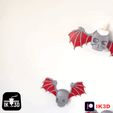ezgif.com-resize-3.gif Fichier 3D DÉCOR MURAL CHAUVE-SOURIS TÊTE DE MORT / SET DE BOUGEOIRS・Modèle pour imprimante 3D à télécharger