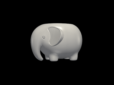 Cute Elephant Planter - Adorable Desk Buddy 3D model