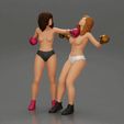 ezgif.com-gif-maker-2.gif Файл 3D 2 обнаженные девушки боксируют в боксерских перчатках, готовые к нокауту на боксерском ринге・Шаблон для загрузки и 3D-печати