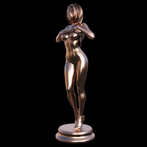👧 Statue beautiful girl take off her clothes・ STL File for ・Cults