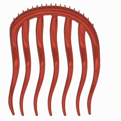Hair-comb-barrette-17-gif.gif Download STL file PLEAT HAIR COMB barrette Multi purpose Female Style Braiding Tool hair styling roller braid accessories for girl headdress weaving fbh-17 3d print cnc • 3D print design, Dzusto