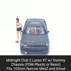 Lusso-Xt.gif STL file Midnight Club 2 Lusso XT Body Shell with Dummy Chassis (Xmod and MiniZ)・Design to download and 3D print