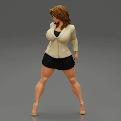 ezgif.com-gif-maker-45.gif 3D file Sexy Secretary Costumes Women 3D Print Model・3D printing model to download, 3DGeshaft