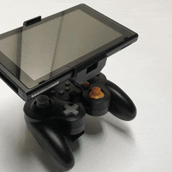 PA showcase.gif 3D-Datei PowerA GameCube Controller Mount for Nintendo Switch using unique locking mechanism・Modell für 3D-Drucker zum Herunterladen, Replicrafts