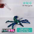 funstl-paco-flexi-articulated-mosquito-video-2.gif FUNSTL - PACO, Articulated Mosquito Flexi 3MF