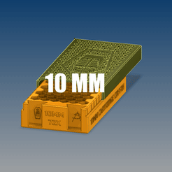 10MM.gif Fichier STL 10MM 72x s'insère dans la boîte à munitions 7.62 NATO・Modèle à télécharger et à imprimer en 3D
