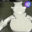 NIEVE-4-BLANCO.gif Fichier STL BONHOMME DE NEIGE DE NOËL FLEXIBLE・Objet pour imprimante 3D à télécharger