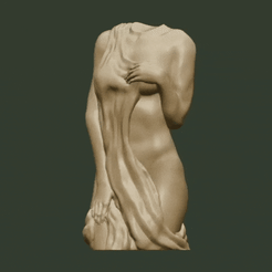 20230304_171159.gif STL file Antique female torso (candle)・3D printing template to download