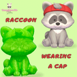 Cod533-Raccoon-Wearing-a-Cap.gif Raccoon Wearing a Cap