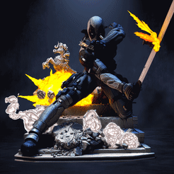Portada.gif 3D-Datei Abgefahrene Marvel Deadpool-Skulptur: Getestet und bereit für 3d Druck kostenlos・3D-druckbare Vorlage zum herunterladen