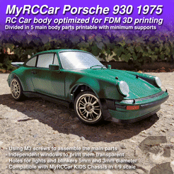 MRCC_Porsche_2048x2048.gif 3D file MyRCCar Porsche 911 Turbo 930 1975 RC Car Body・3D printable design to download