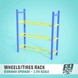 0.gif Wheels / Tyres rack for garage diorama - 1:24 scale