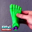 FootFlick.gif STL file Flexi Print-in-Place Foot・3D printer model to download, FlexiFactory