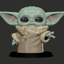 Yoda Gif.gif STL file Baby Yoda Star Wars Funko Pop Mandalorian・3D printing design to download, OXO3D