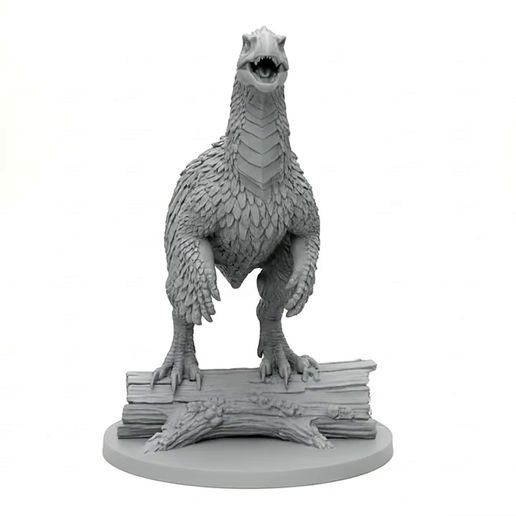 🦖 Feathered Velociraptor Miniature 3D Printable STL - Detailed Raptor ...