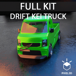 01.gif 3D-Datei Drift Kei Truck - 02sept22・3D-druckbare Vorlage zum herunterladen, Pixel3D
